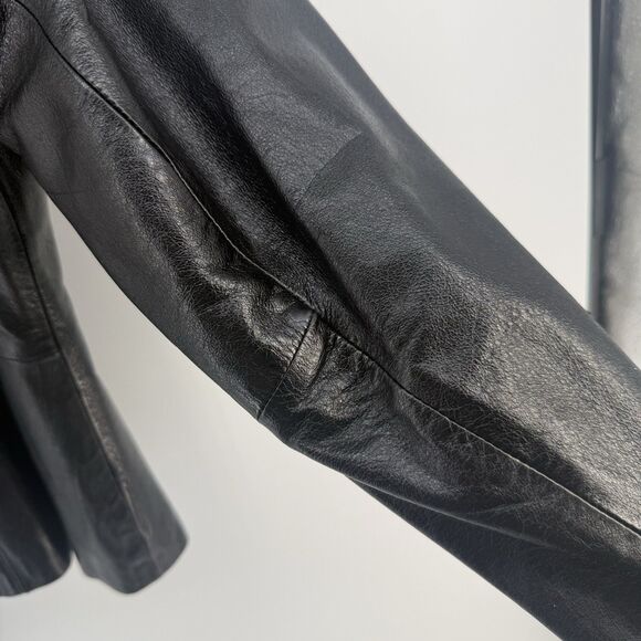 Wilsons Leather Jacket Womens Medium Full Zip Maxima Lined Coat Pockets - Picture 5 of 12